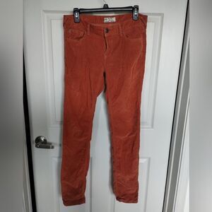 Free People Rust Orange Corduroy Pants Size 29